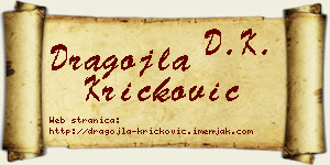Dragojla Kričković vizit kartica